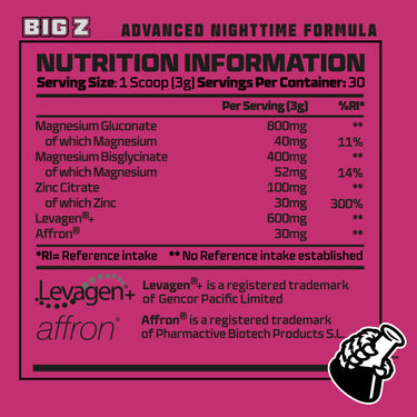 BIG Z Powder Advanced Nighttime Formula