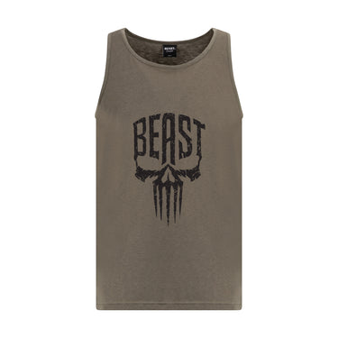 Beast Skull Vest Khaki