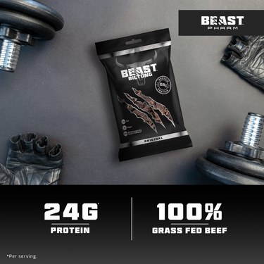 BEAST Biltong - 24g Protein Per bag! 100% Grass Fed Beef - 32 pack