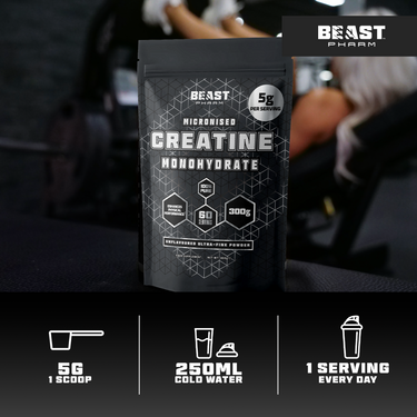 100% Pure Micronised Creatine Monohydrate - 300g