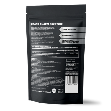 100% Pure Micronised Creatine Monohydrate - 300g