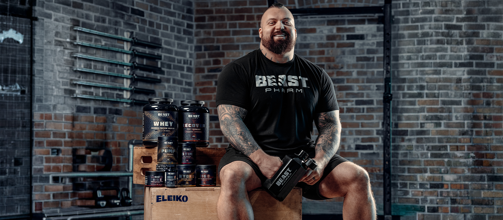 Eddie Hall with BEAST supplements