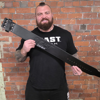 Thumbnail for Alpha Designs Signed 'BEAST' 10mm Single-Prong Powerlifting Belt - Stealth Edition - Hand made in the UK