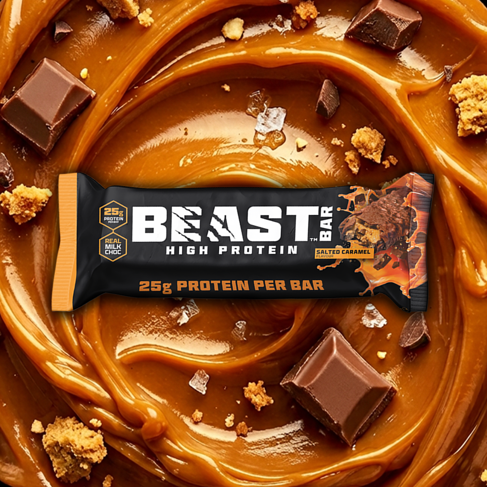 Beast Bar Salted Caramel Box of 12 - 25G Protein Per Bar!