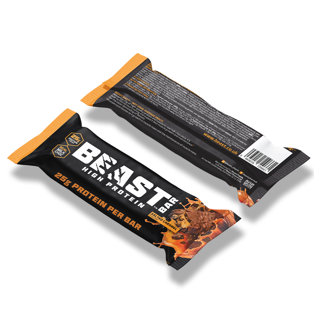 Beast Bar Salted Caramel Box of 12 - 25G Protein Per Bar!