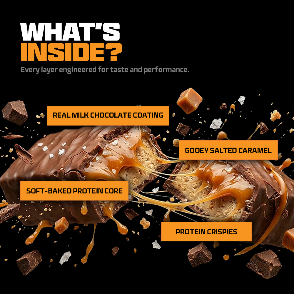 Beast Bar Salted Caramel Box of 12 - 25G Protein Per Bar!