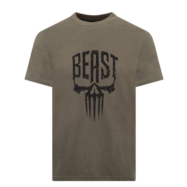 BEAST SKULL KHAKI - Training T-Shirt