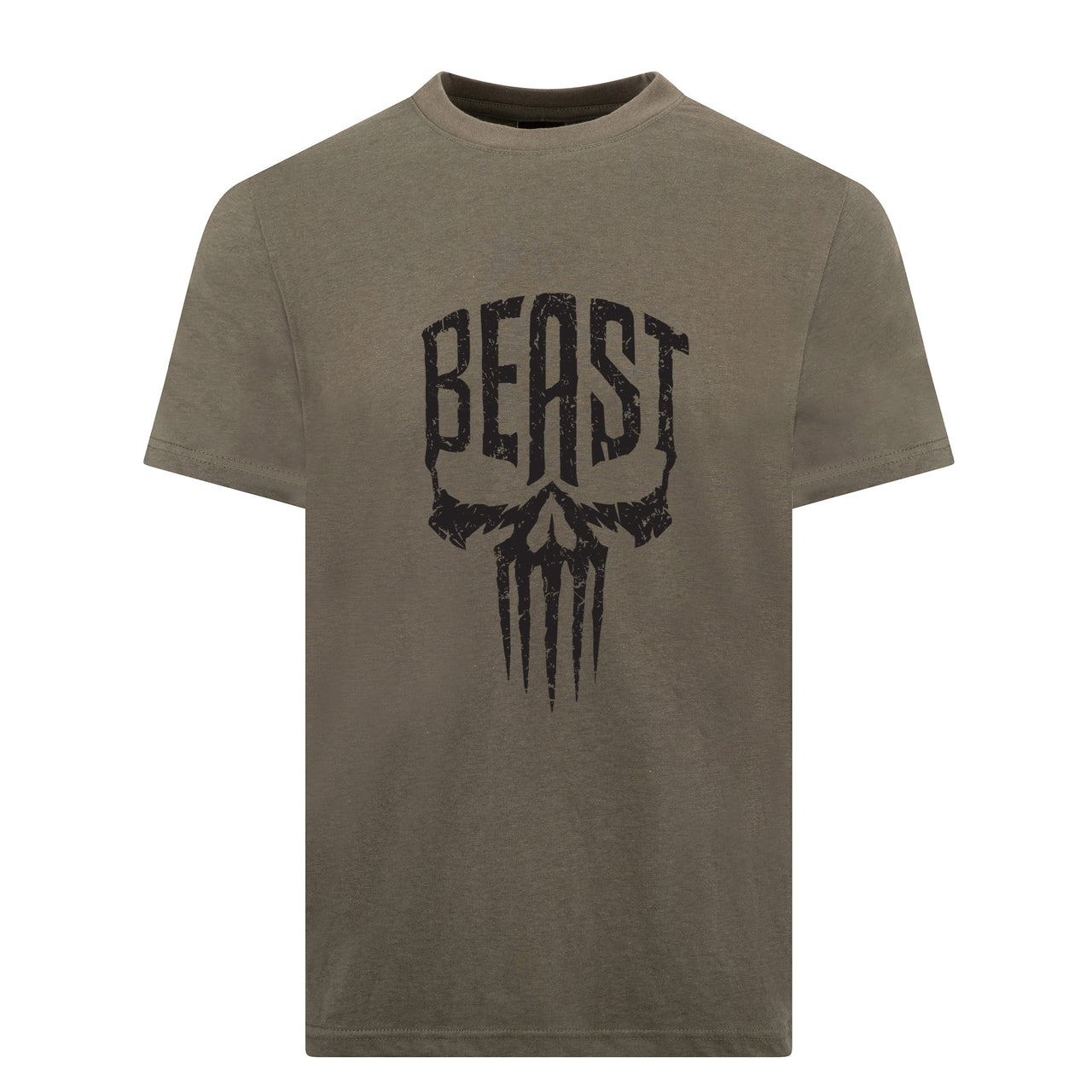 BEAST SKULL KHAKI - Training T-Shirt