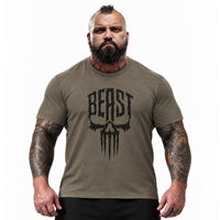 Thumbnail for BEAST SKULL KHAKI - Training T-Shirt