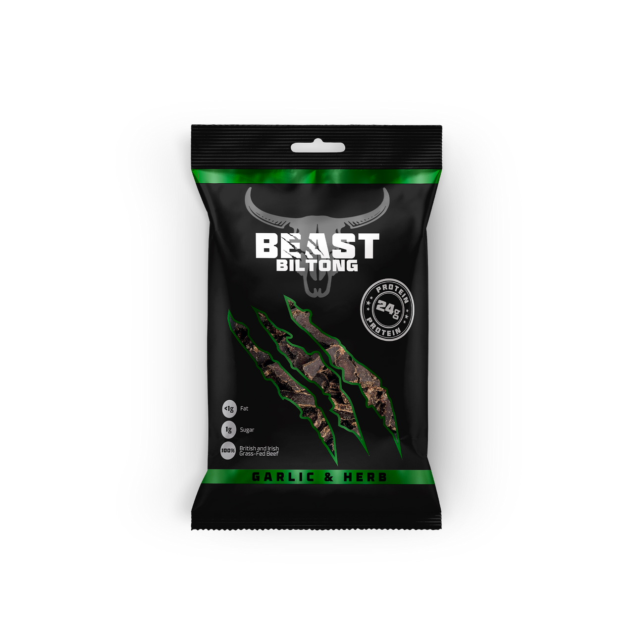 BEAST Biltong - 24g Protein Per bag! 100% Grass Fed Beef - 32 pack