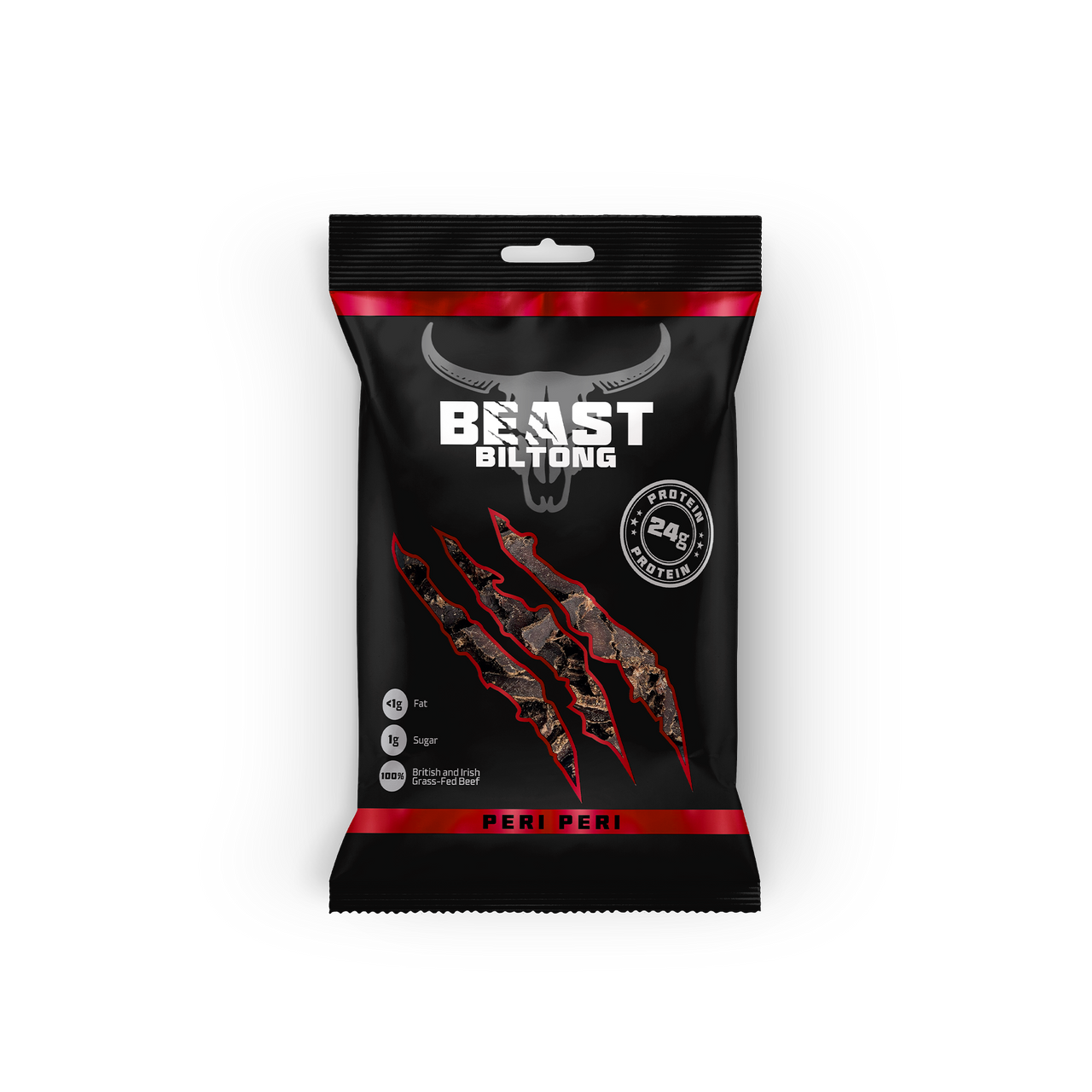 BEAST Biltong - 24g Protein Per bag! 100% Grass Fed Beef - 32 pack