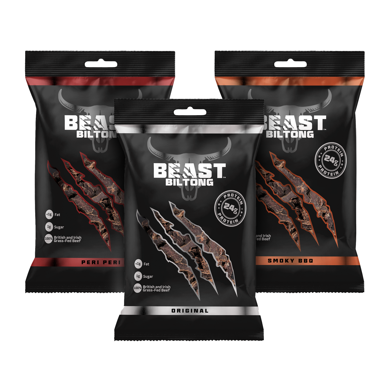 BEAST Biltong - 24g Protein Per bag! 100% Grass Fed Beef