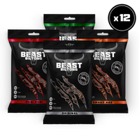 Thumbnail for BEAST Biltong - 24g Protein Per bag! 100% Grass Fed Beef - 12 pack
