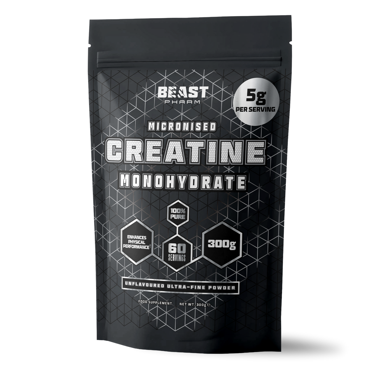 100% Pure Micronised Creatine Monohydrate - 300g