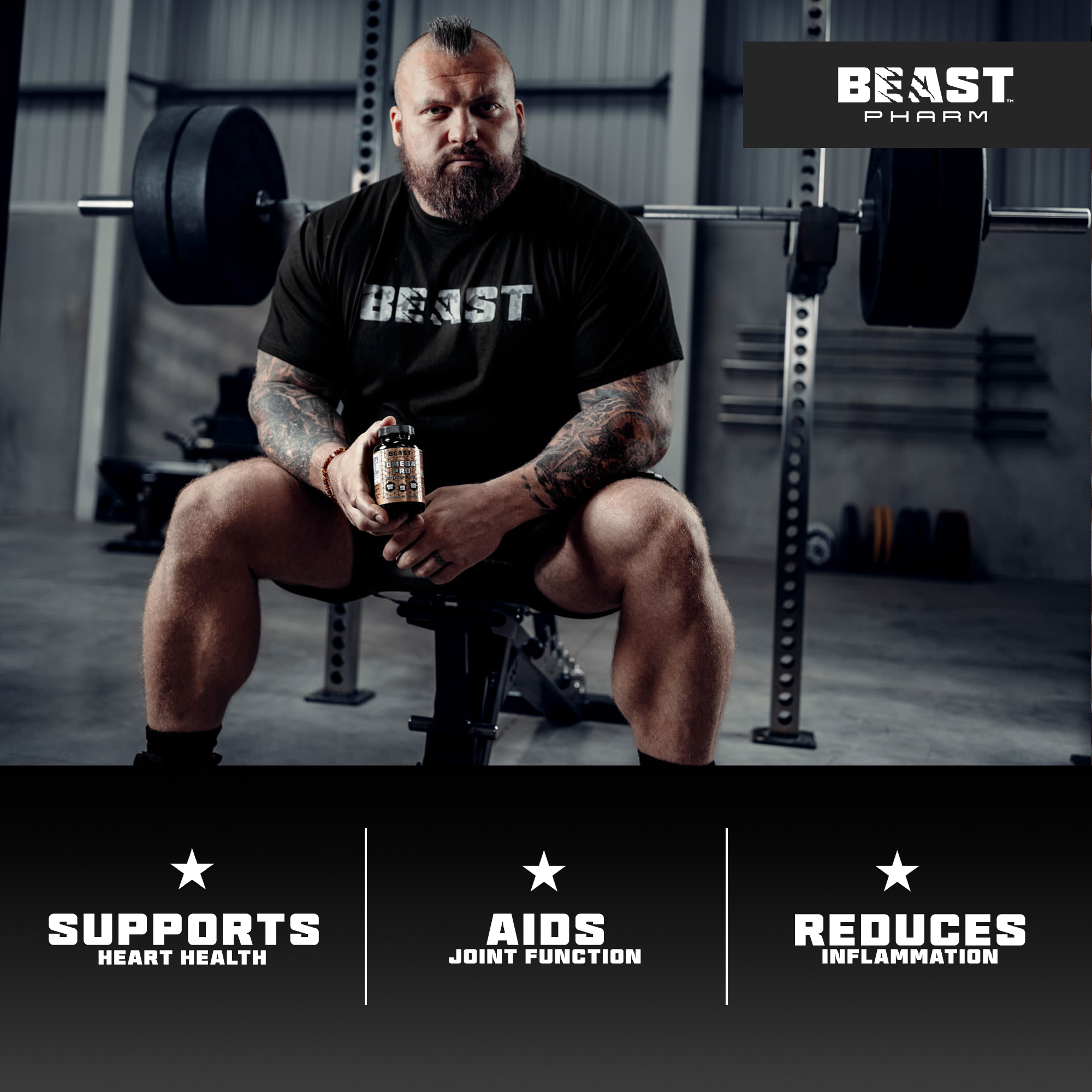 Omega 3 Pro - Hyper Pure Fish Oil with 600mg EPA & 300mg DHA – BEAST™ Pharm