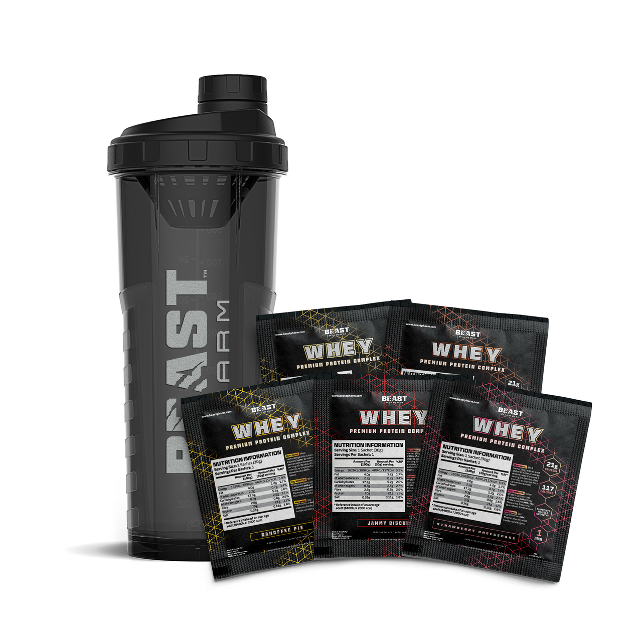 Alpha Bottle V2 750ml Shaker + 5 WHEY Sample Bundle