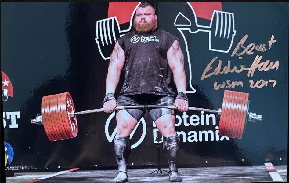 Eddie Hall Signed A5 Picture